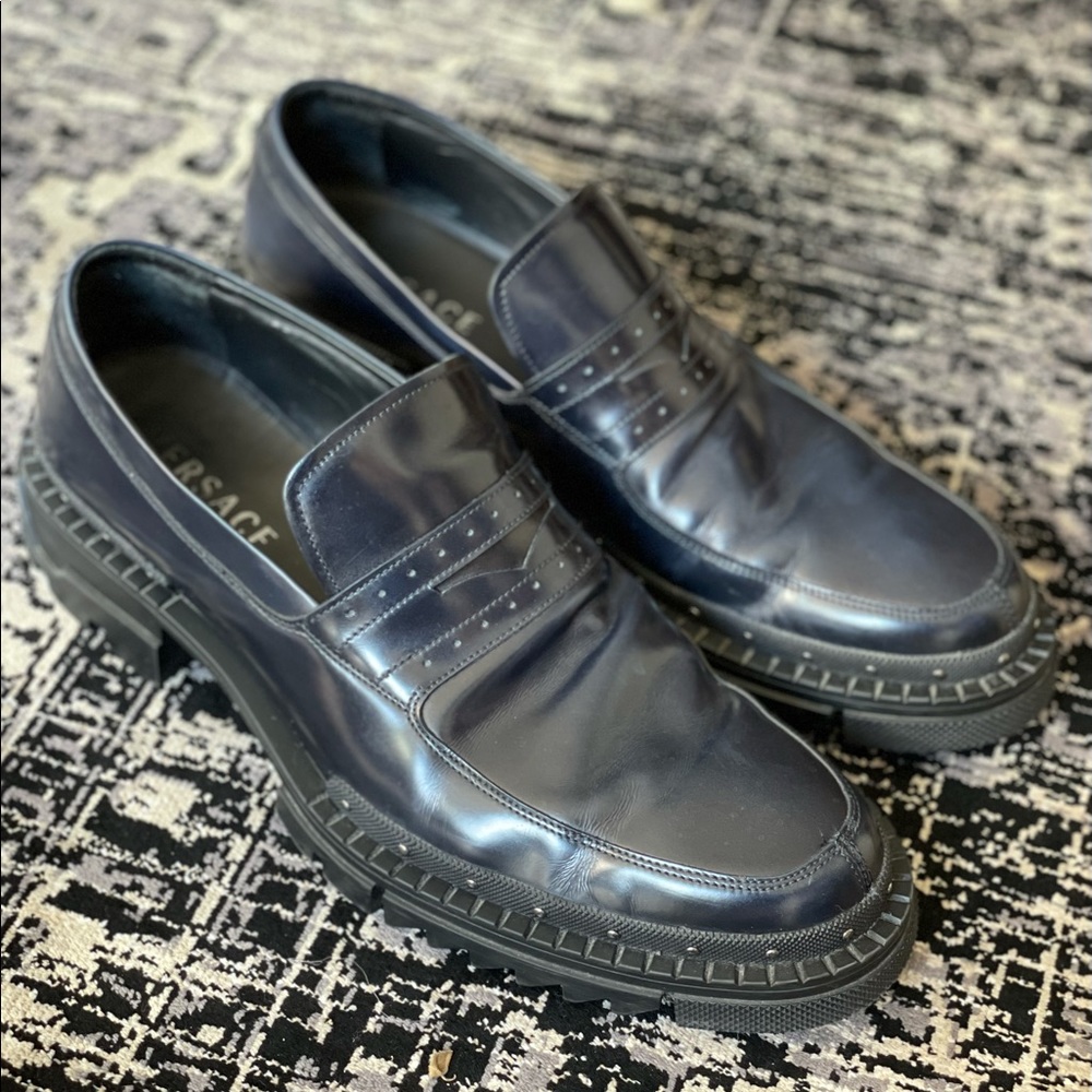 Versace Leather Loafers